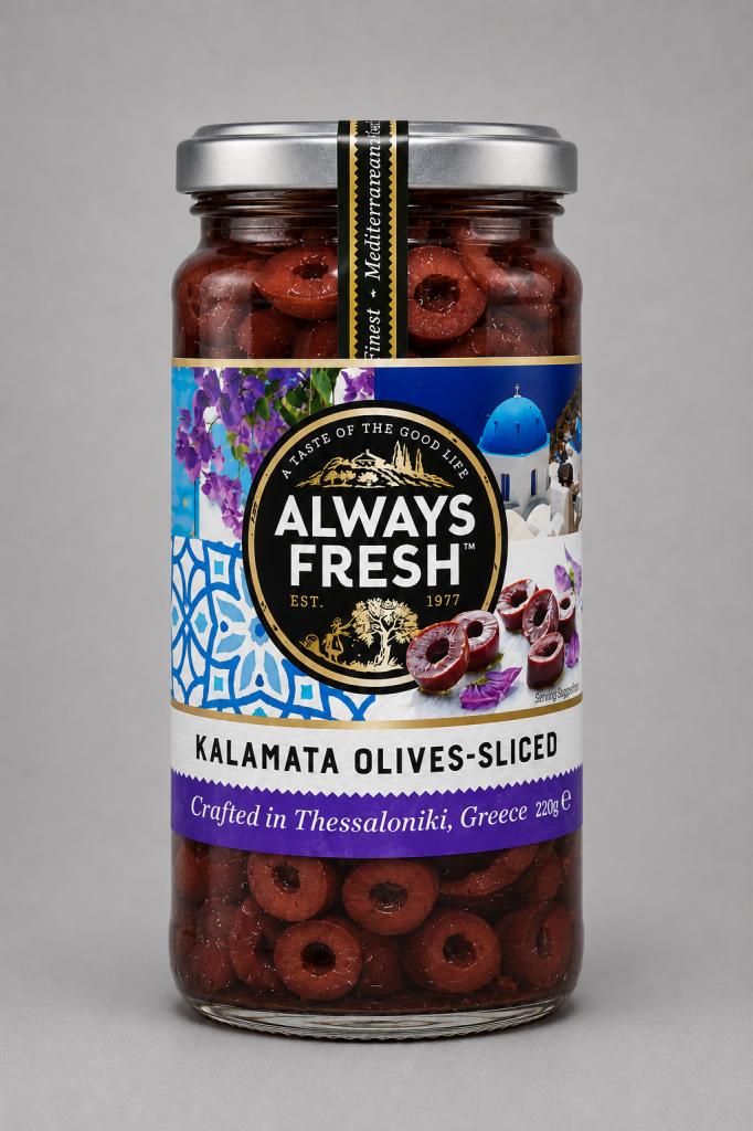 Always Fresh Olives Kalamata Sliced Retail - Olives, Pickles & Antipasti
