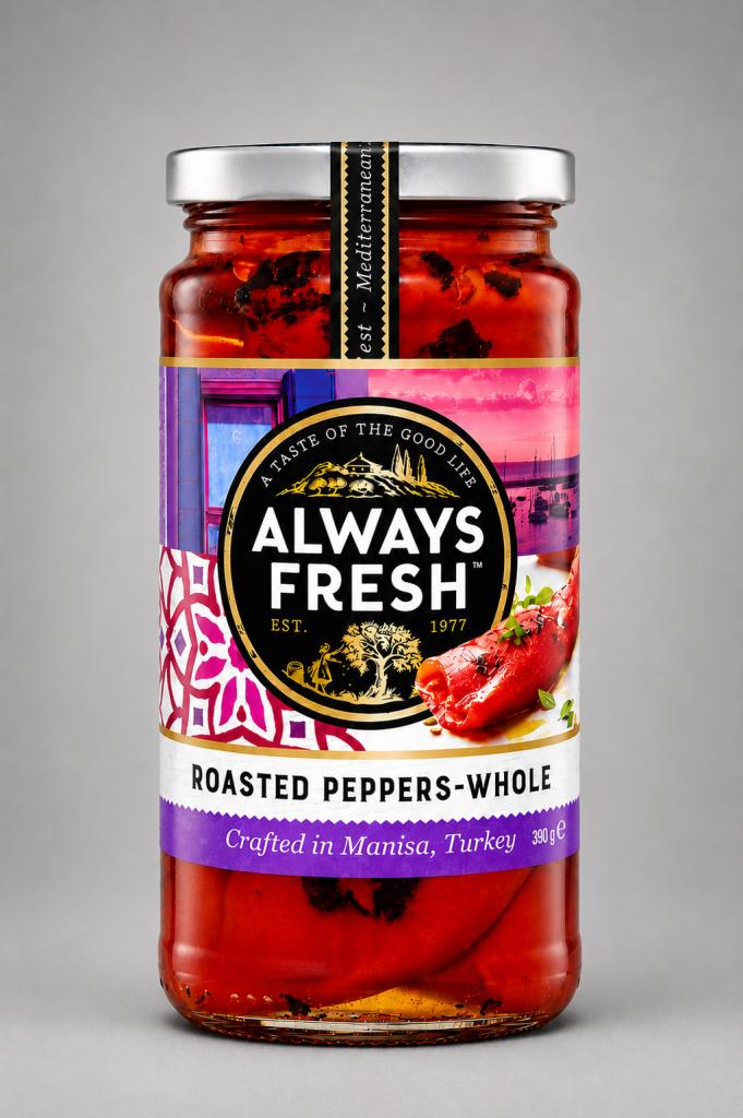 Always Fresh Roasted Peppers Whole Retail - Olives, Pickles & Antipasti