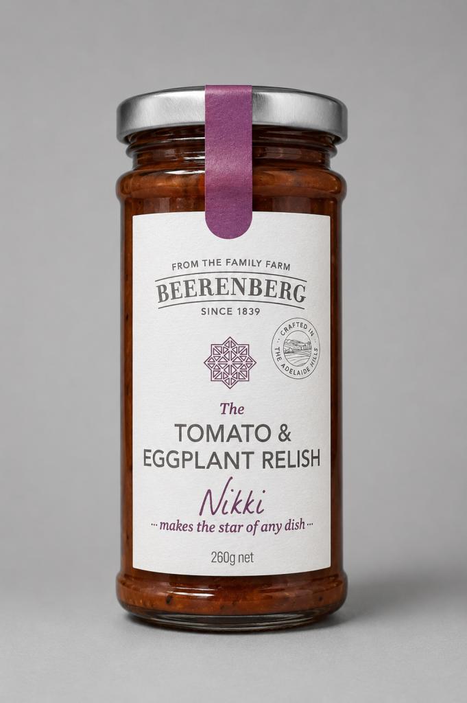 Beerenberg The Eggplant & Tomato Relish Retail - Chutneys & Relish