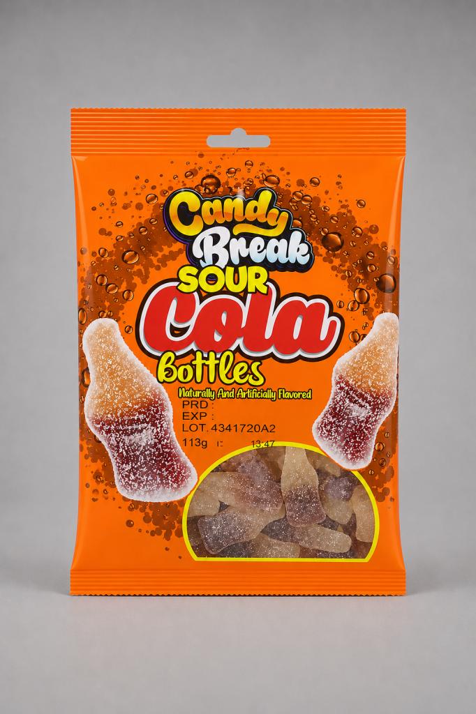 Candy Break Sour Cola Bottles Confectionary