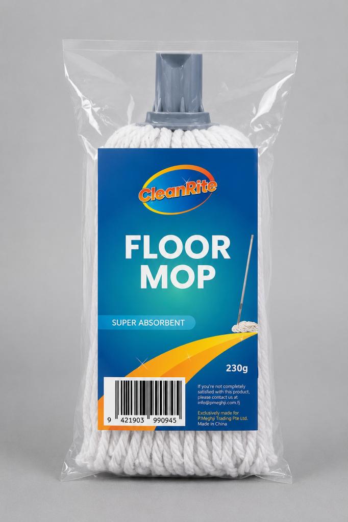 CleanRite Floor Mop with Handle 230g Cleaning Supplies
