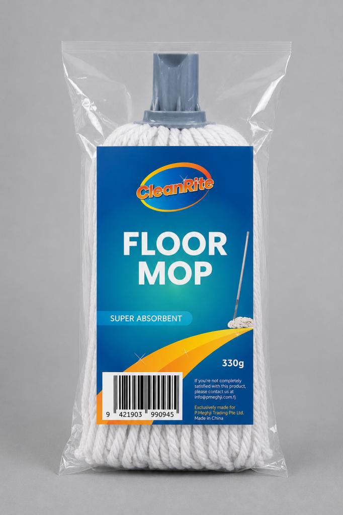 CleanRite Floor Mop with Handle 330g Cleaning Supplies