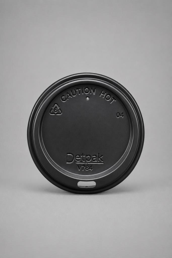 Detpak Coffee Lids Ripple Wall Black 12oz Coffee Cups With Lids