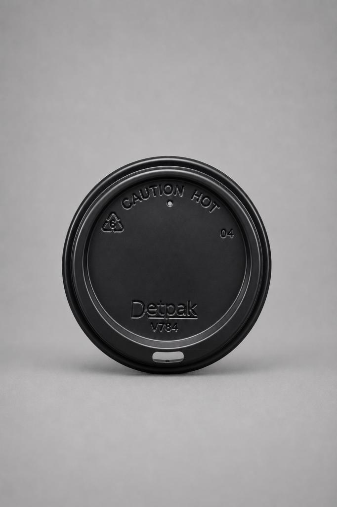 Detpak Coffee Lids Ripple Wall Black 8oz Coffee Cups With Lids