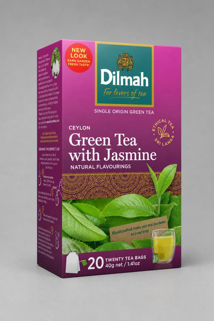 Dilmah Ceylon Green Tea with Jasmine Tea & Milk Drinks