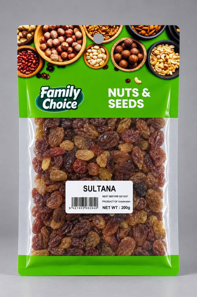 Family Choice F&D Sultana Dried Fruits, Nuts, Seeds & Coconut