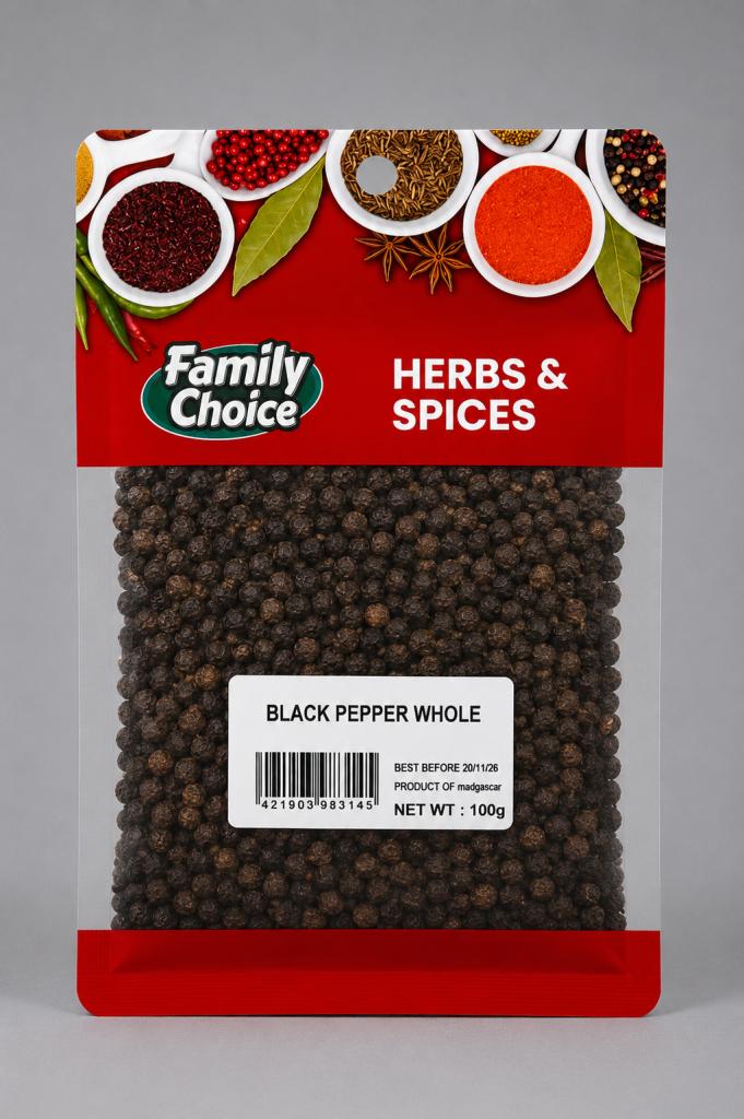 Family Choice H&S Peppercorns Black Whole Family Choice H&S