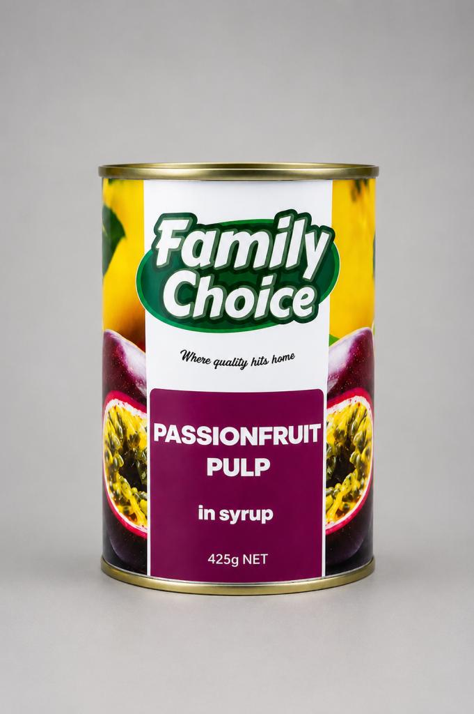Family Choice Passionfruit Pulp Syrup & Toppings