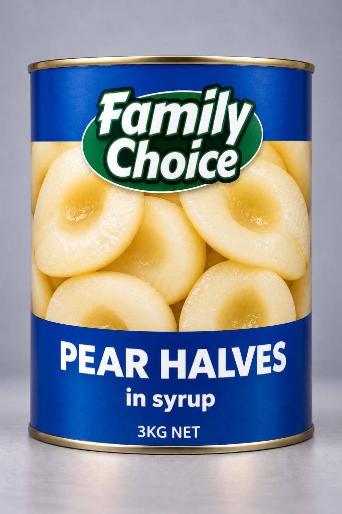 Family Choice Pear Halves In Syrup Canned Foods 