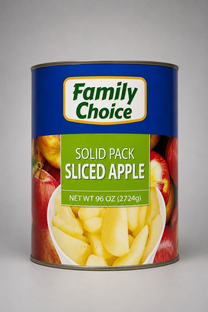 Family Choice Solid Pack Sliced Apple Canned Fruit