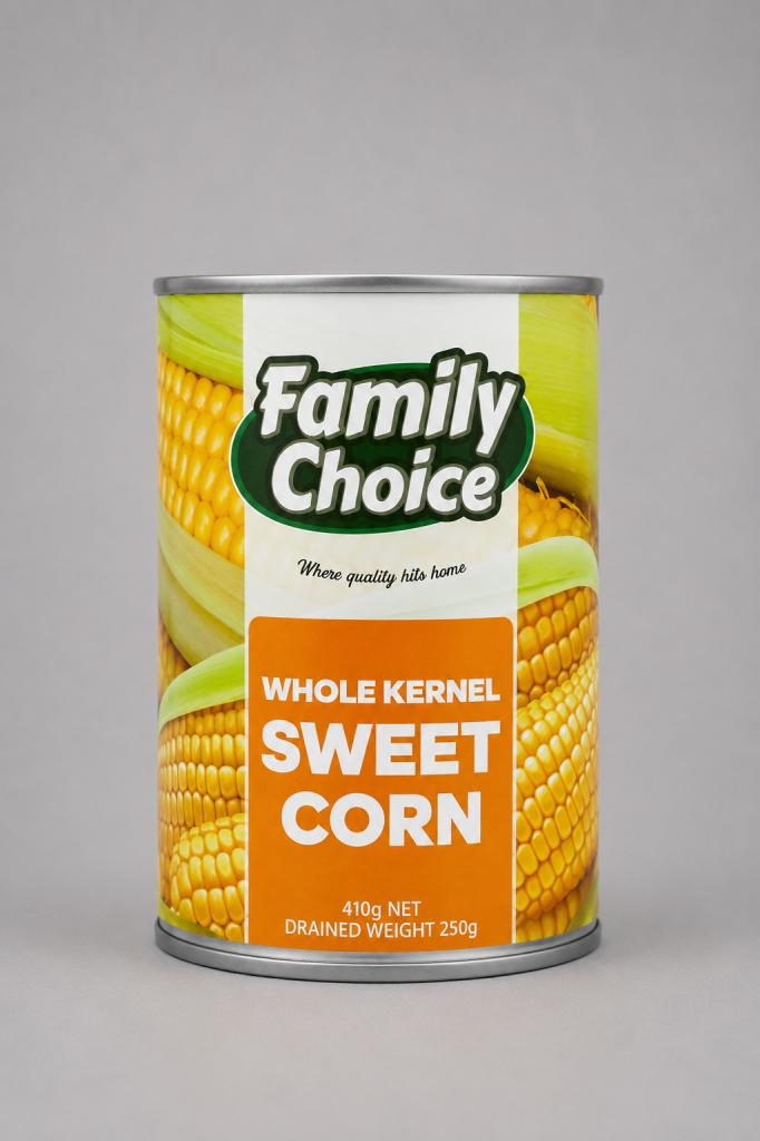 Family Choice Sweet Corn Whole Kernel Canned Foods - Retail