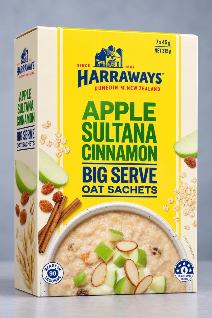 Harraways Apple Sultana Cinnamon Oat Sachets Breakfast Cereals