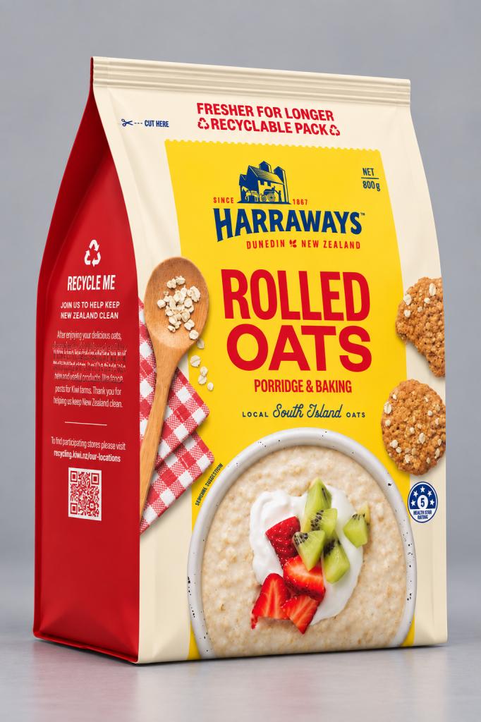 Harraways Rolled Oats Porridge & Baking Breakfast Cereals