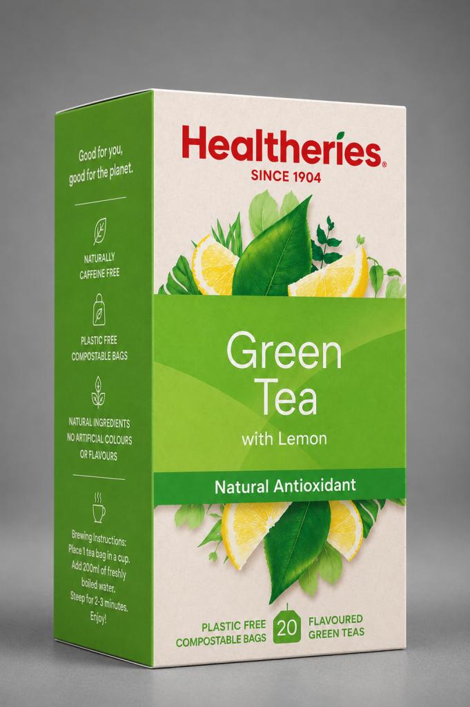 Healtheries Green Tea Lemon 20`s Tea & Milk Drinks
