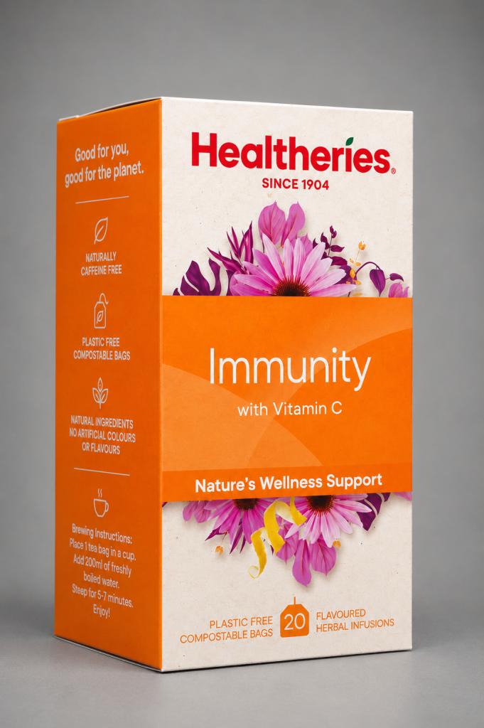 Healtheries Immunity With Vitamin C Teabags 20`s Tea & Milk Drinks