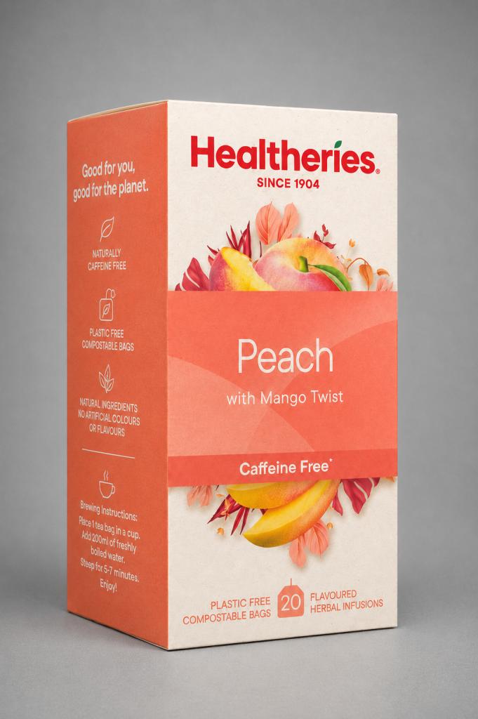 Healtheries Peach With Mango Twist Tea Bag 20`s Tea & Milk Drinks