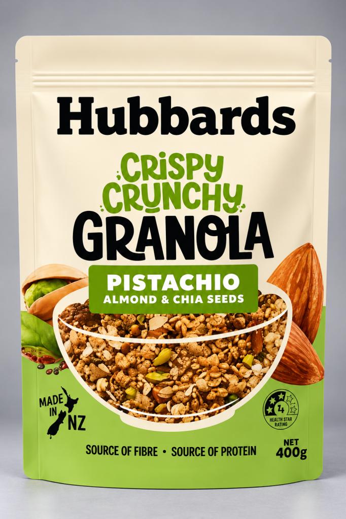 Hubbards Granola Pistachio~ Almonds & Chia Seeds Cereals & Spreads