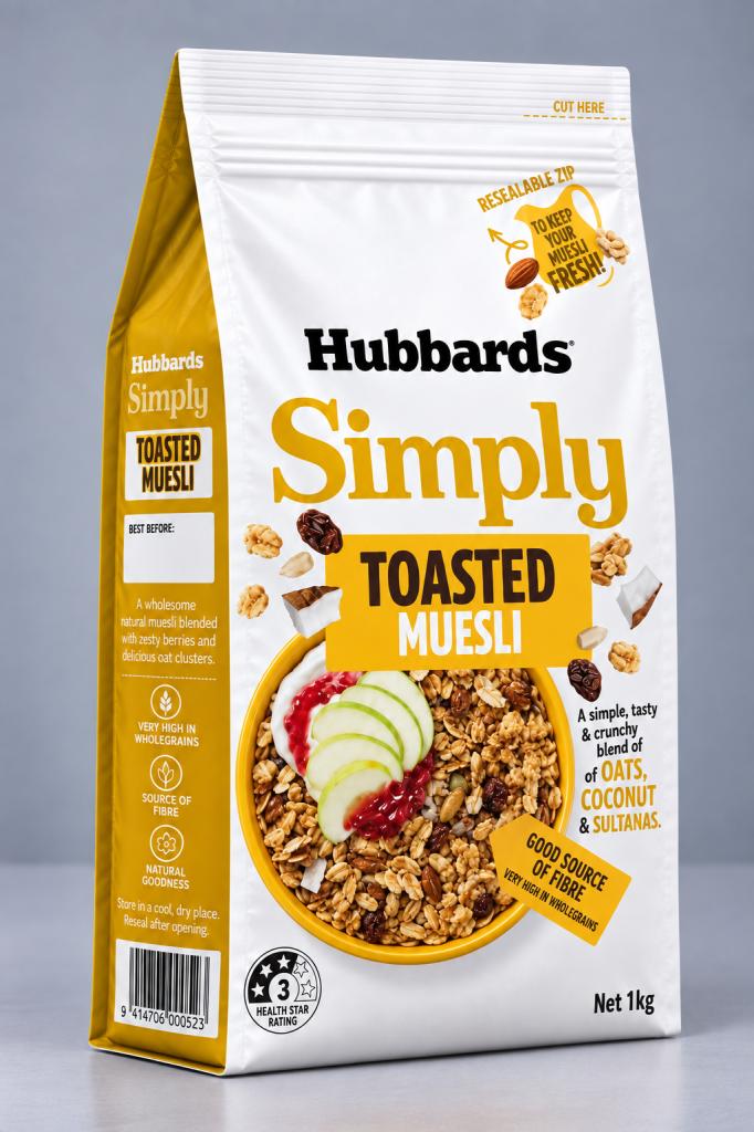 Hubbards Mega Toasted Muesli Cereals & Spreads