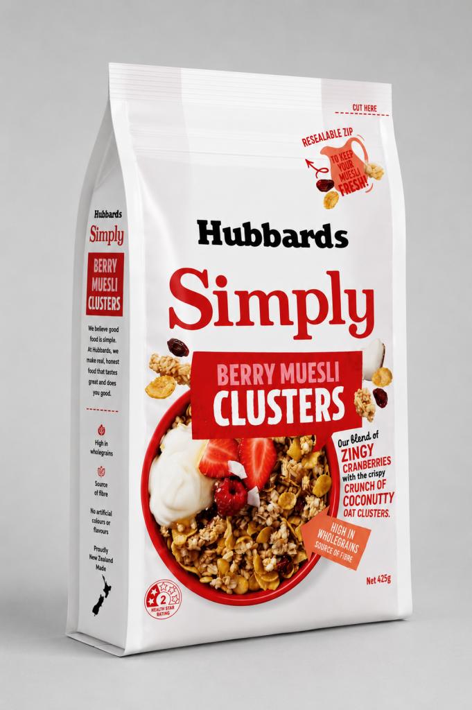 Hubbards Simply Muesli Clusters Berry Muesli & Oats