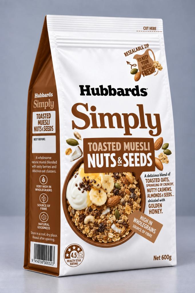 Hubbards Simply Toasted Nuts & Seeds Cereals & Spreads