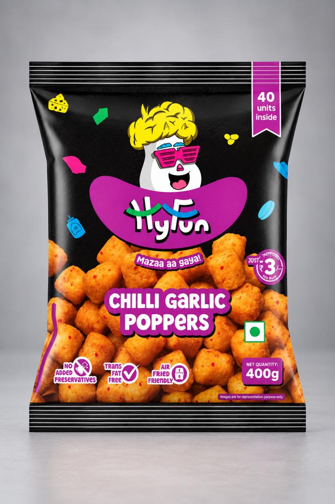 HyFun Chilli Garlic Poppers Frozen Fries & Finger Foods