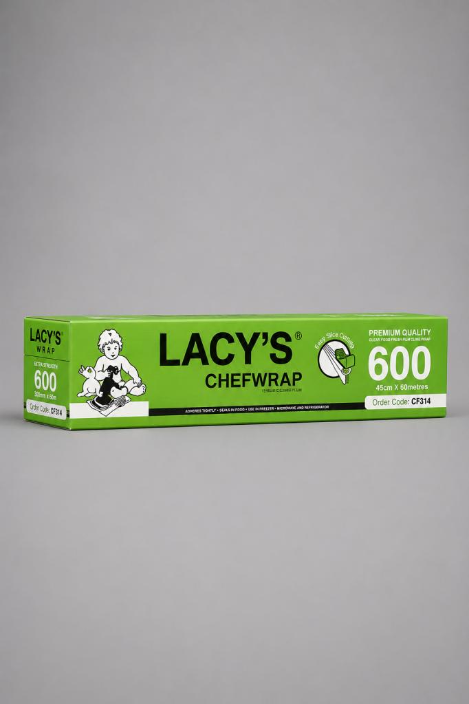Lacy`s Chef Wrap with Dispenser Clingfilm, Foil & Baking Paper