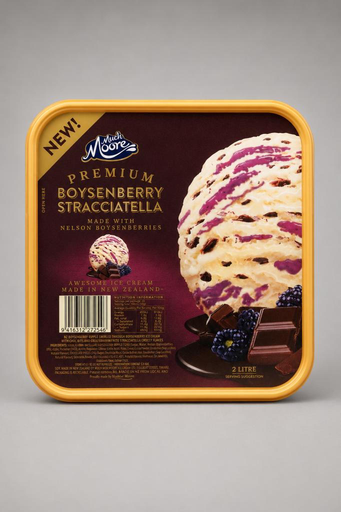 Much Moore Awesome Boysenberry Stracciatella Ice Cream & Sorbets
