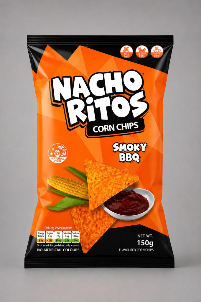 Nacho Ritos Corn Chips Smoky Barbecue Chips