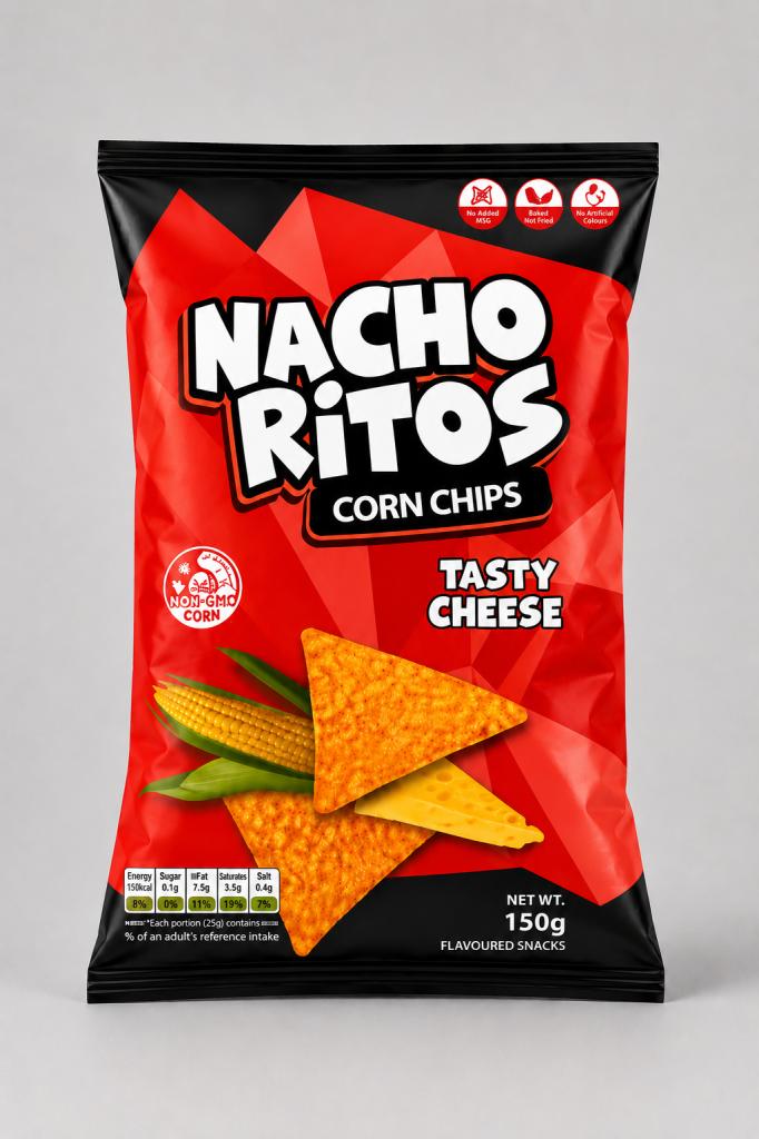 Nacho Ritos Corn Chips Tasty Cheese Chips