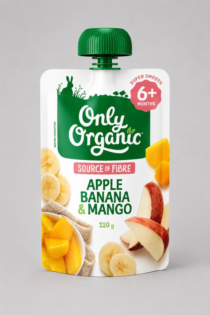 Only Organic Apple~ Banana & Mango Baby Food