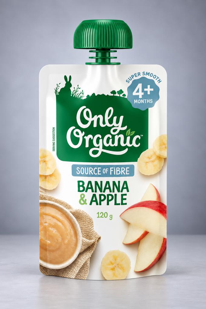 Only Organic Baby Food Banana & Apple Baby Food