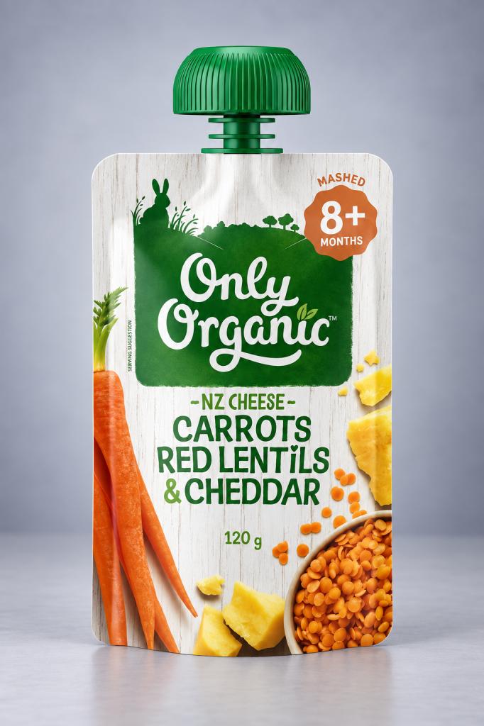 Only Organic Baby Food Carrot Red Lentils & Cheddar Baby Food