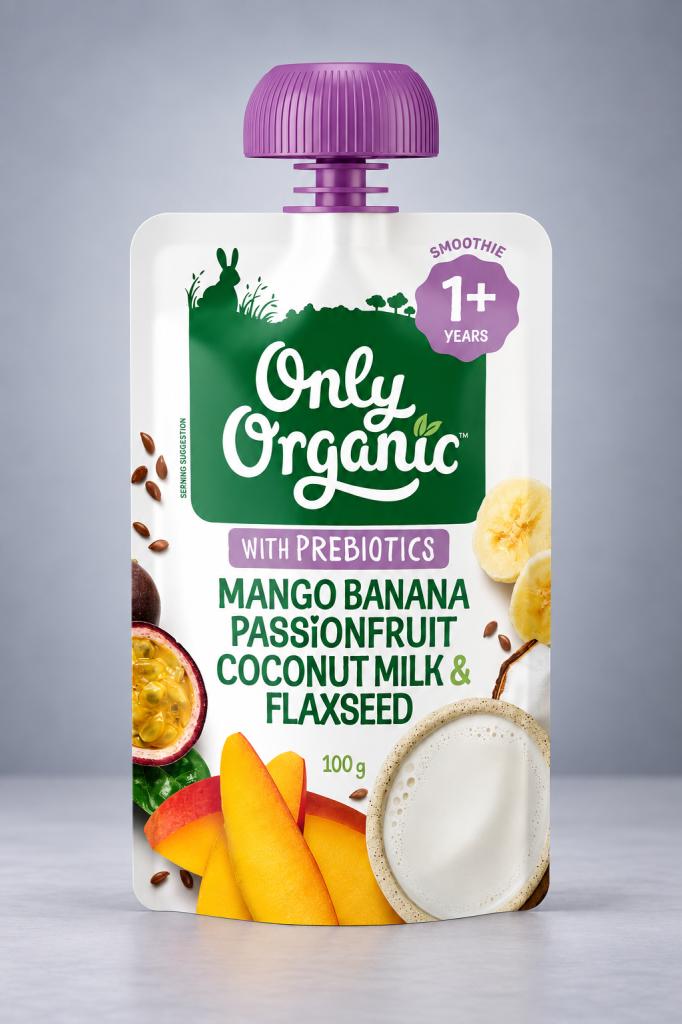 Only Organic Mango Banana Passion Coconut & Flaxseed Baby Food