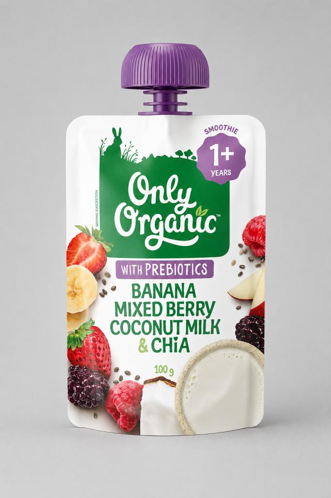 Only Organic Mixed Berry Coconut & Chia Baby Food