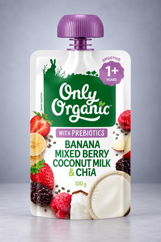 Only Organic Mixed Berry Coconut & Chia Baby Food
