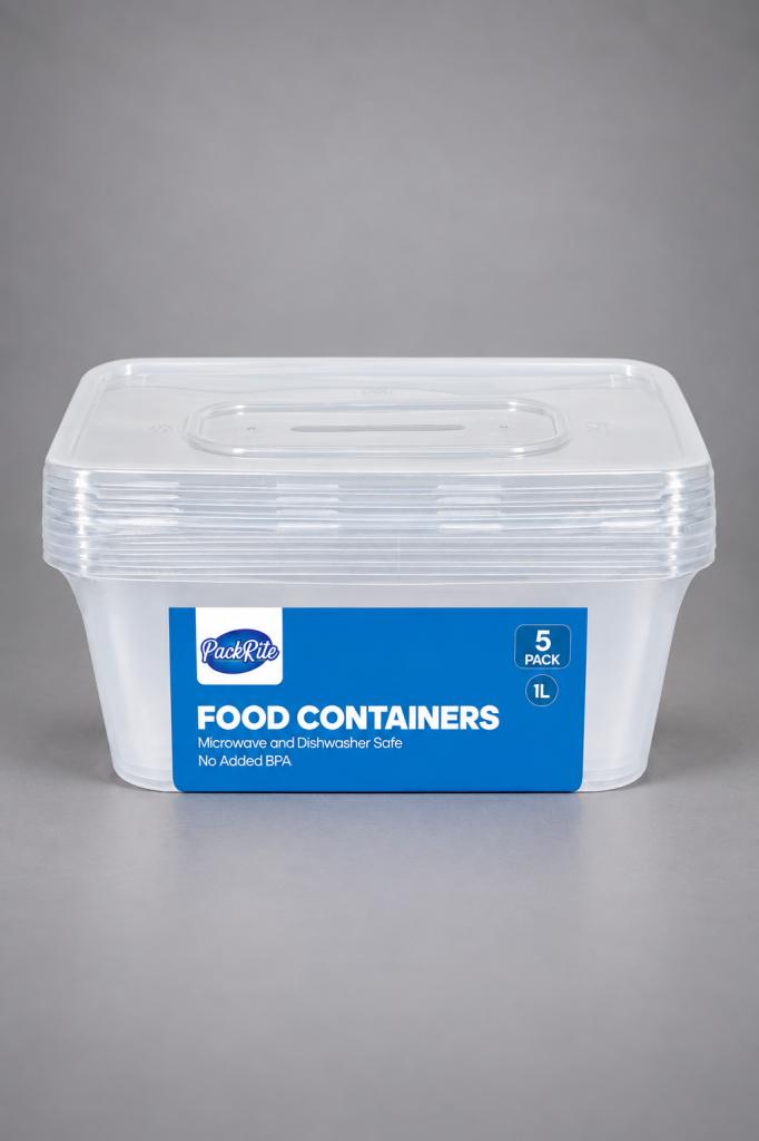 PackRite Food Containers 1L Cooking, Bakeware & Disposables