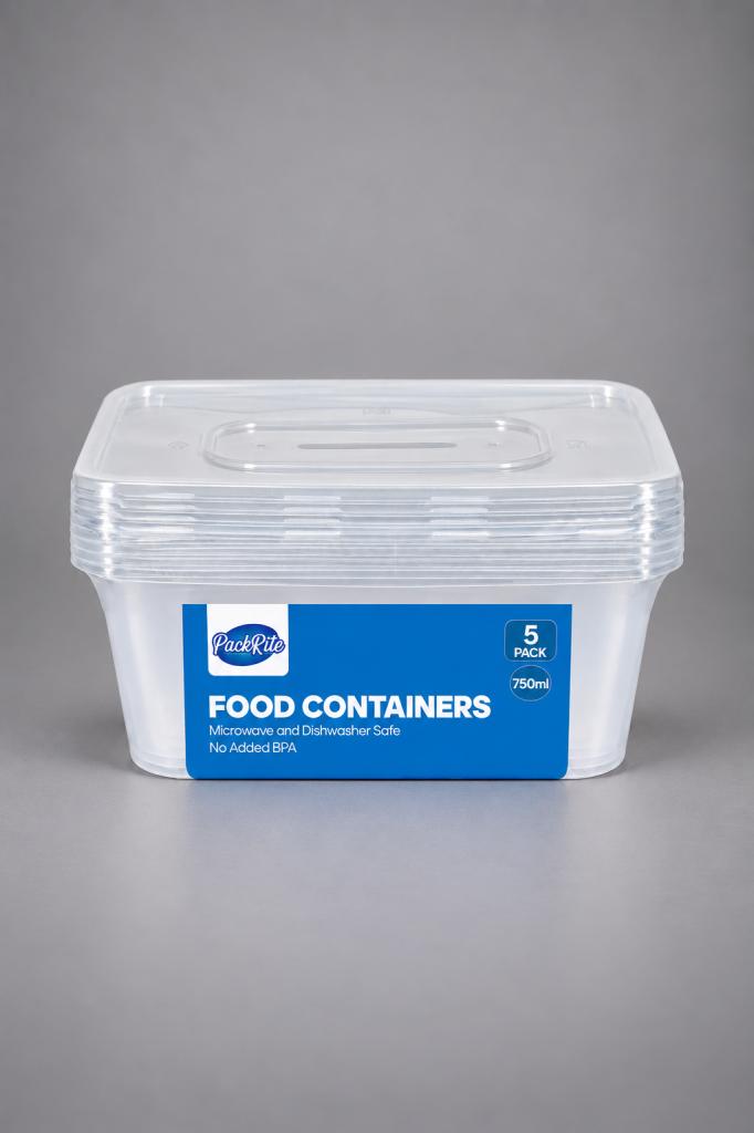 PackRite Food Containers 750ml Cooking, Bakeware & Disposables
