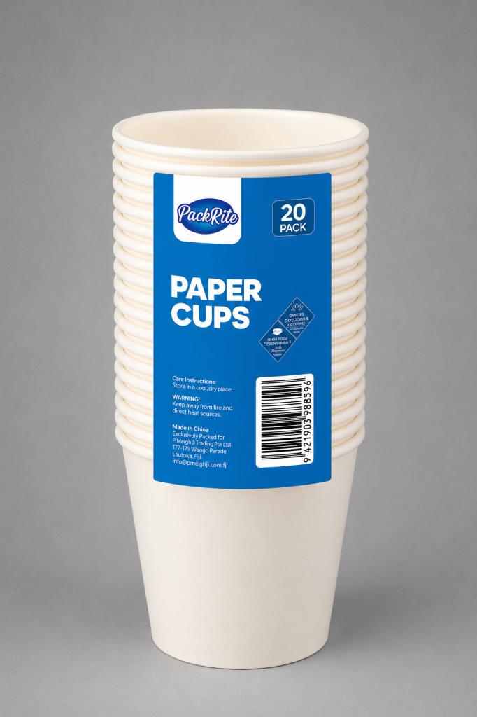 PackRite Paper Cups 20`s Cooking, Bakeware & Disposables