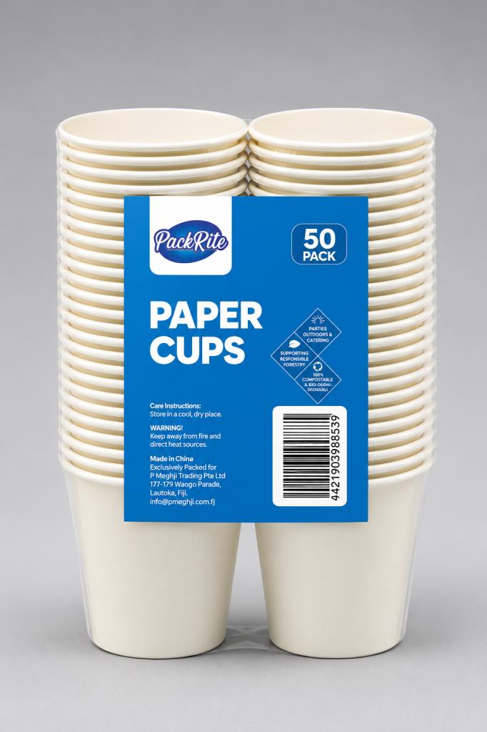 PackRite Paper Cups 50`s Cooking, Bakeware & Disposables
