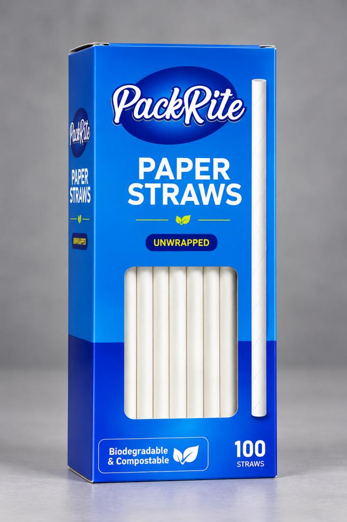 PackRite Paper Straws Unwrapped Cooking, Bakeware & Disposables