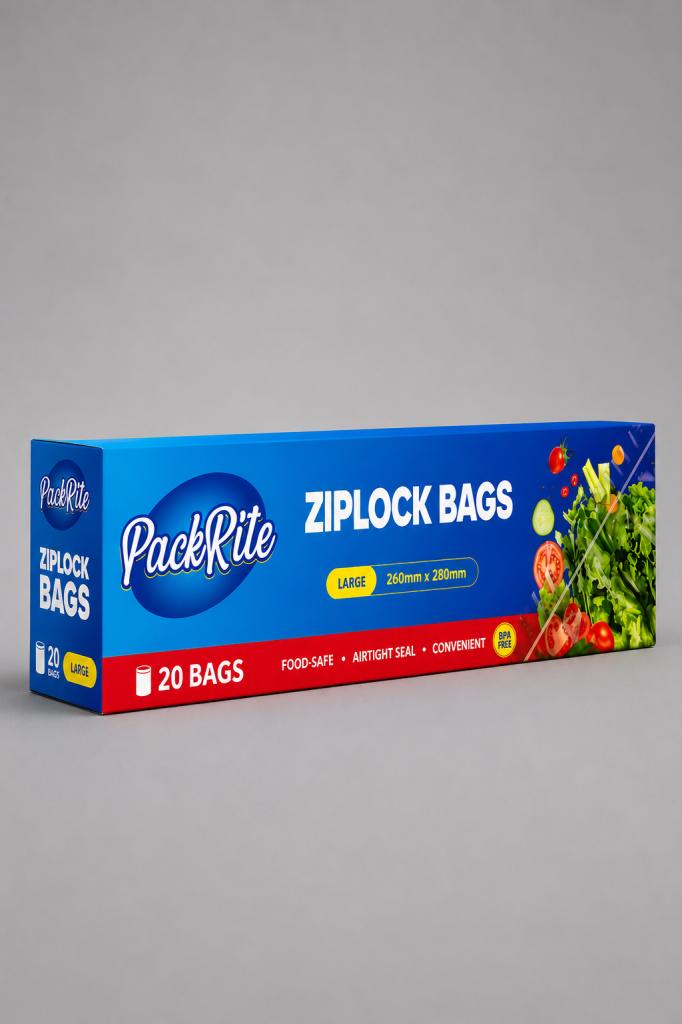 PackRite Ziplock Bags Large 20`s Sandwich, Oven & Freezer Bags