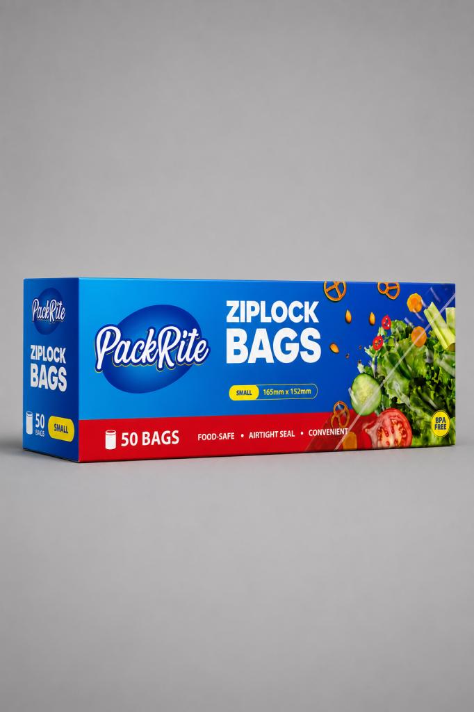 PackRite Ziplock Bags Small 50`s Sandwich, Oven & Freezer Bags
