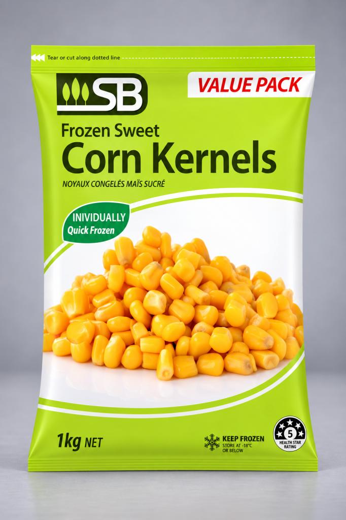 SB Corn Kernels Frozen Vegetables