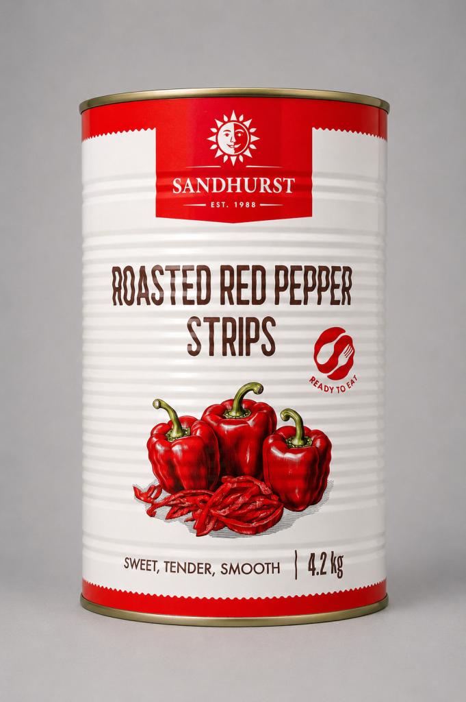 Sandhurst Red Pepper Strips Food Service - Olives, Pickles & Antipasti