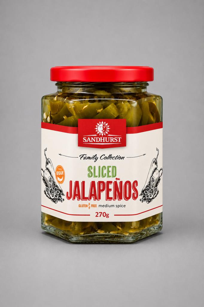 Sandhurst Sliced Jalapenos Retail - Olives, Pickles & Antipasti