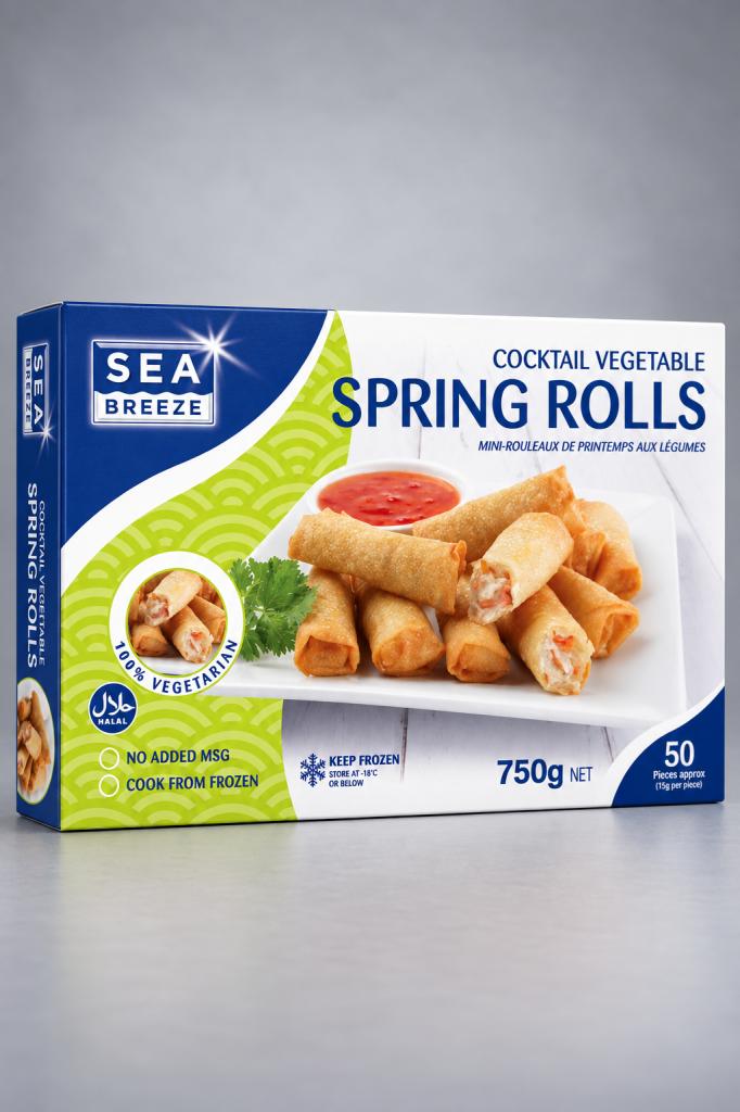 Sea Breeze Cocktail Vegetable Spring Roll Frozen Fries & Finger Foods