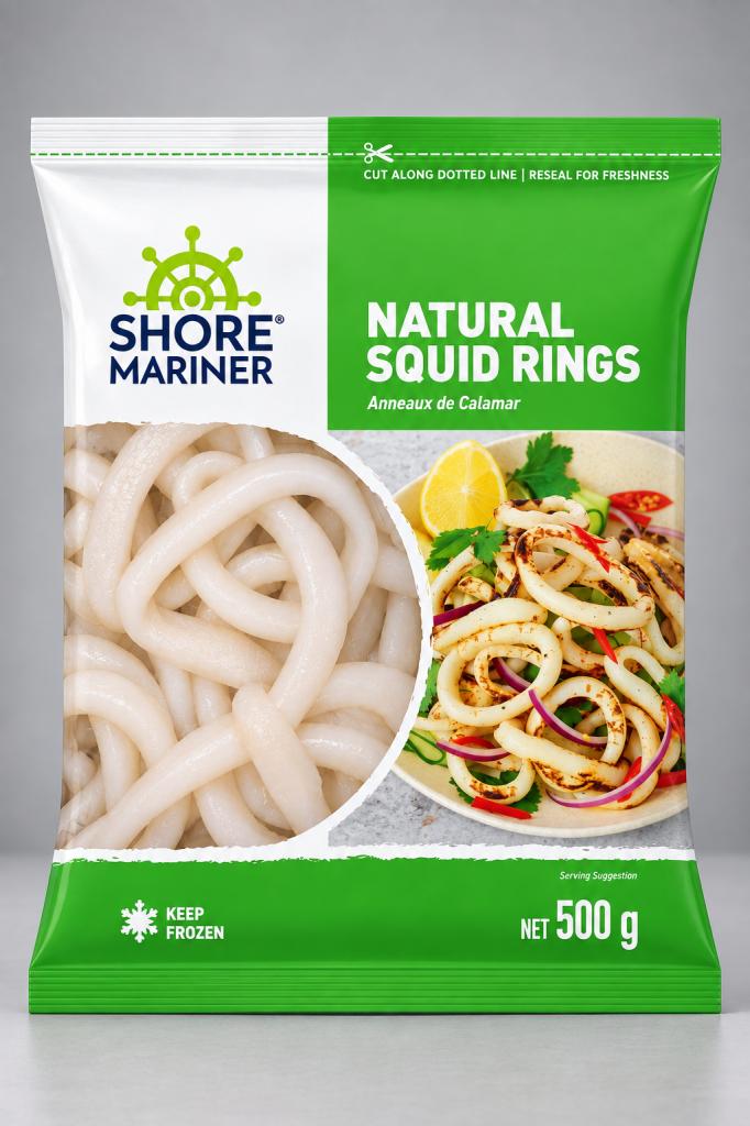 Shore Mariner Calamari Squid Rings Frozen Meat & Seafood