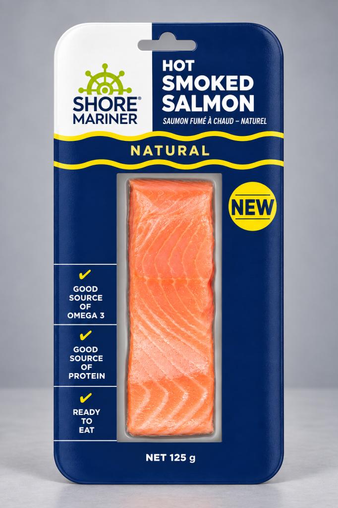 Shore Mariner Hot Smoked Salmon Portions - Natural Frozen Meat & Seafood