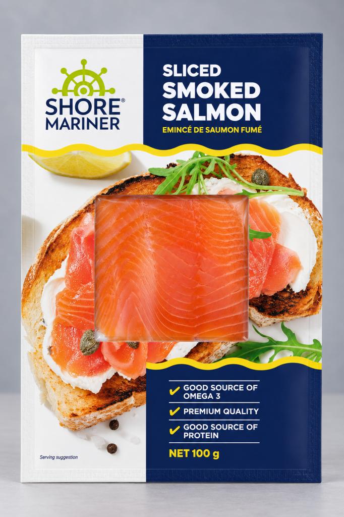 Shore Mariner Sliced Smoked Salmon Frozen Meat & Seafood