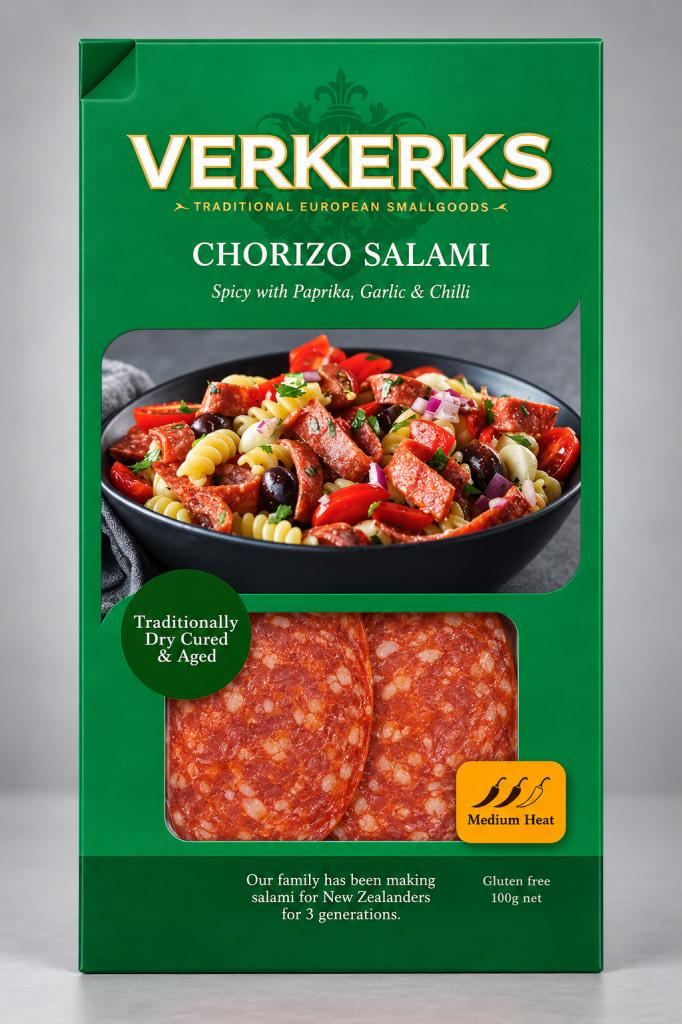 Verkerks Chorizo Salami Frozen Meat & Seafood